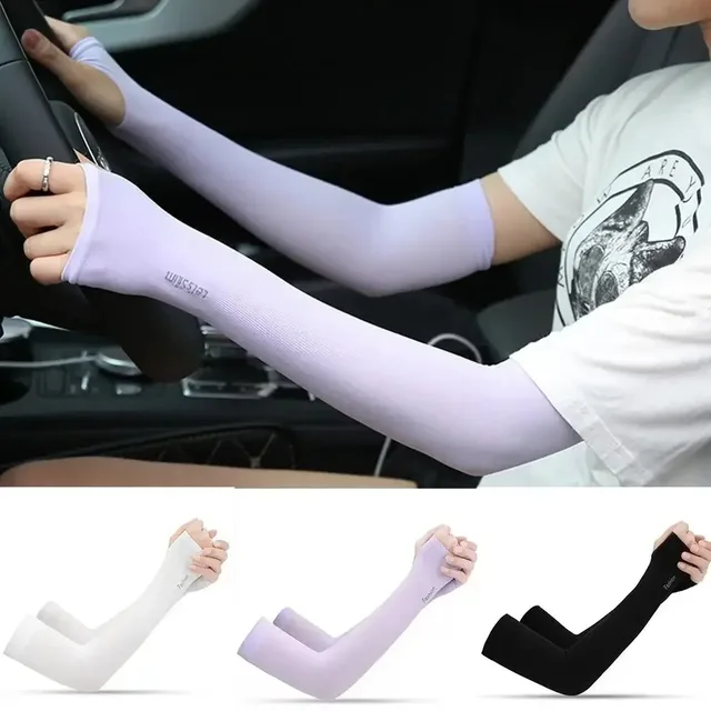 1Pair Sports Arm Sleeves UV Protection Compression for Basketball Cycling Running Volleyball Summer Sunscreen Arm Warmers 2