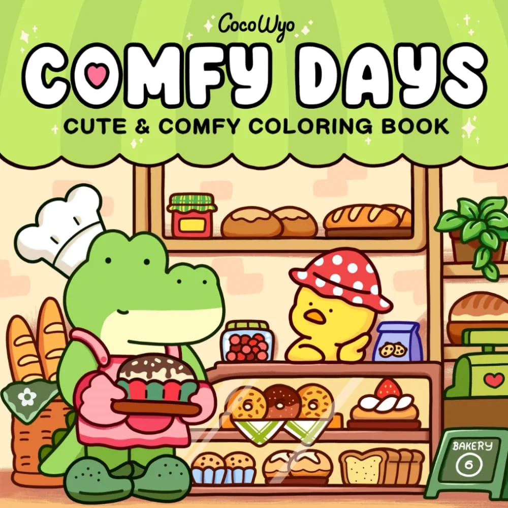 1/8PCS Coloring Book COZY FRIENDS Coloring Book for Adults and Teens Featuring Adorable Creepy Creatures for Festival Gifts 6