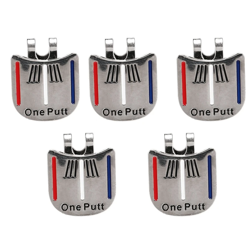 

Hot 5Pcs One Putt Golf Putting Tool Ball Mark With Magnetic Golf Hat Clip Golf Marker Golf Accessories