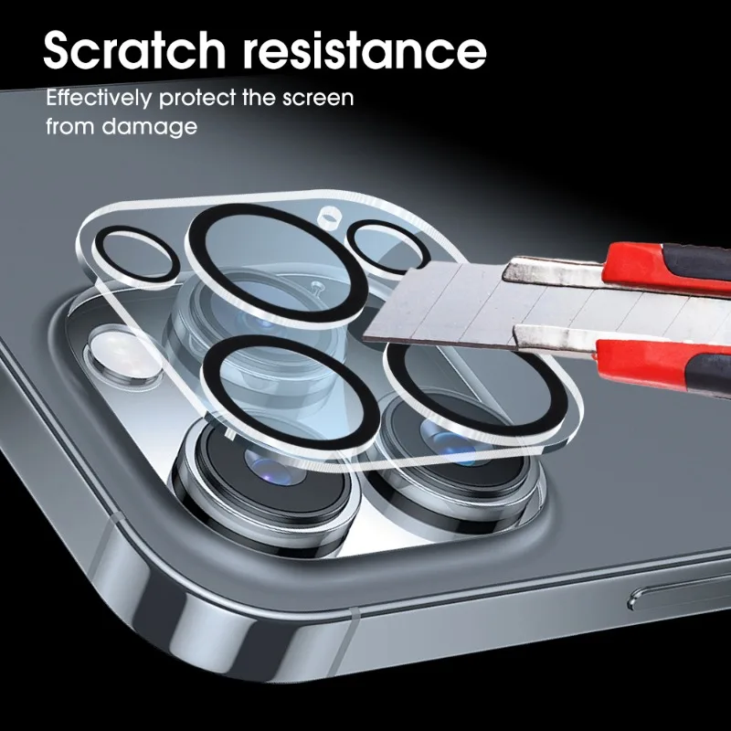 High-Definition Anti-Scratch Tempered Glass Camera Lens Protectors (1-4 Pack)