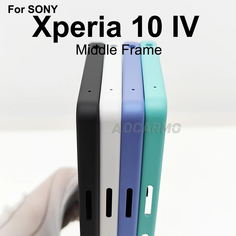 Aocarmo Xperia 10 IV XQ-CC72 CC54 CC44 X10iv 용 중간 프레임 섀시 베젤 브래킷, 중간 플레이트 하우징 교체 부품