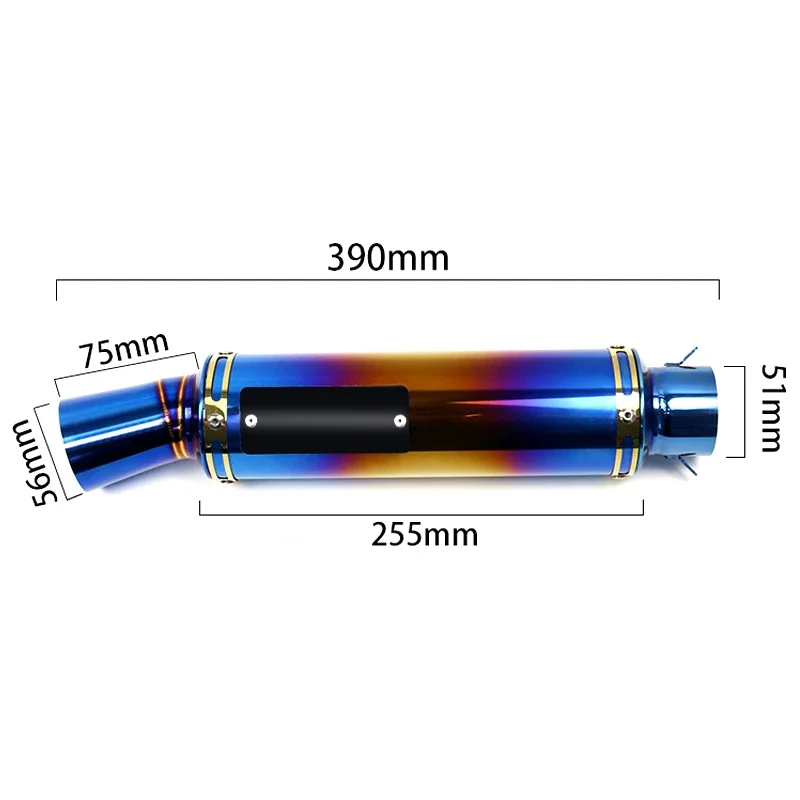 Silencieux D'Échappement Pour Moto 2 Temps - 20 Mm - Acier Inoxydable - Couleurs Au Choix (Or, Noir, Bleu, Rouge, Violet)