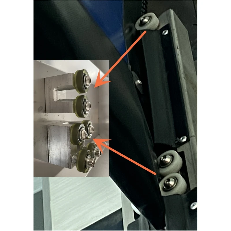 Door Parts Roller For High Speed Rolling Door Cold Storage Freezer Scroll Wheel Zipper type Rail Accessories