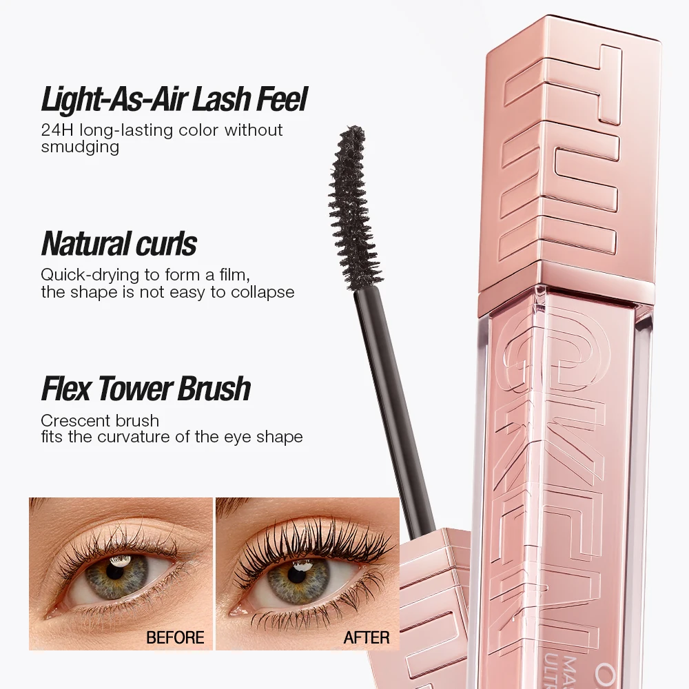 5D Mascara Eyelash Extension Volumizing Long-Wearing Smudge-Proof Thick Quick-drying Waterproof Black Mascara Eye Makeup_voghion.com