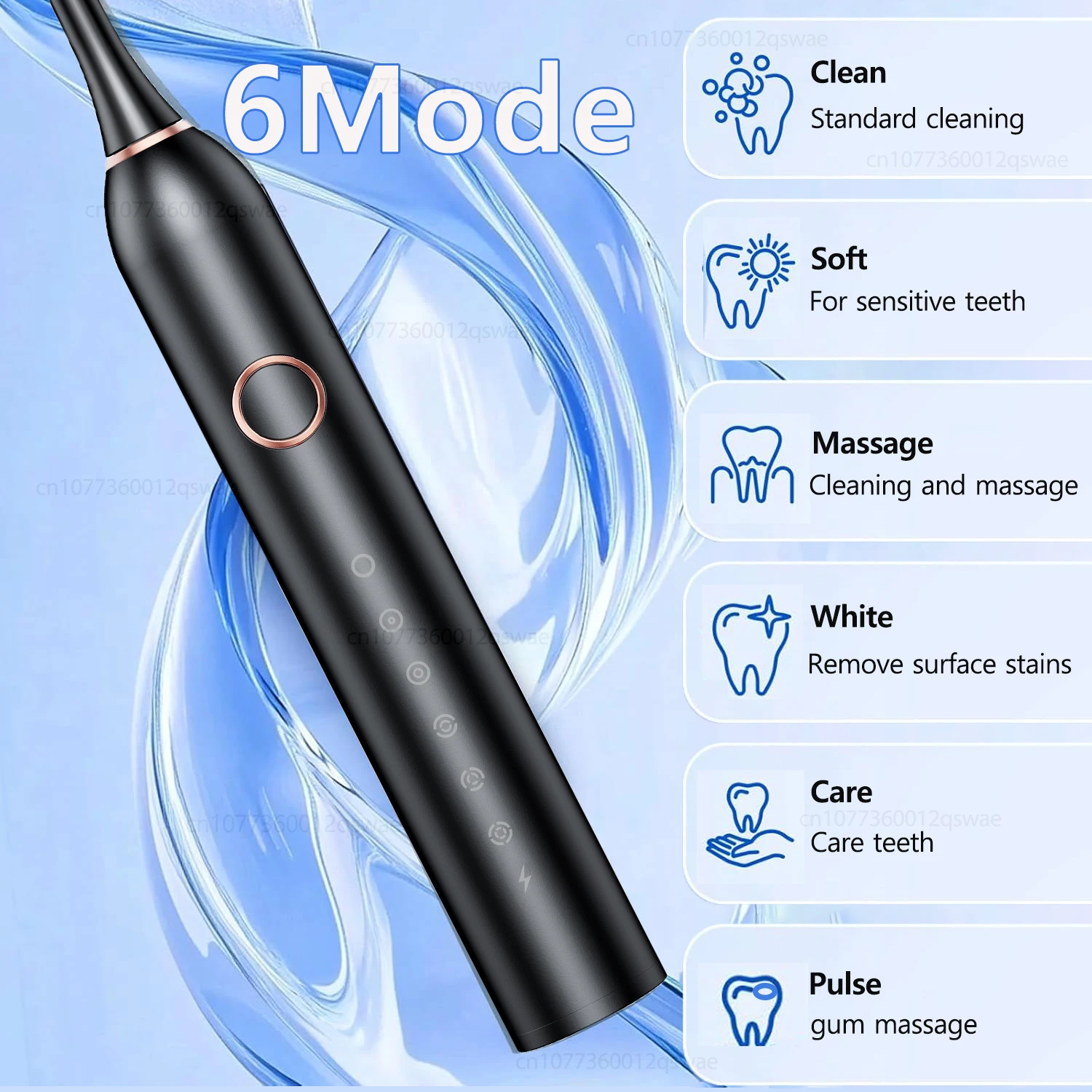 Sonic Electric Toothbrush for Adults Rechargeable Electric Toothbrush with 8 Brush Heads Couple Tooth Brush