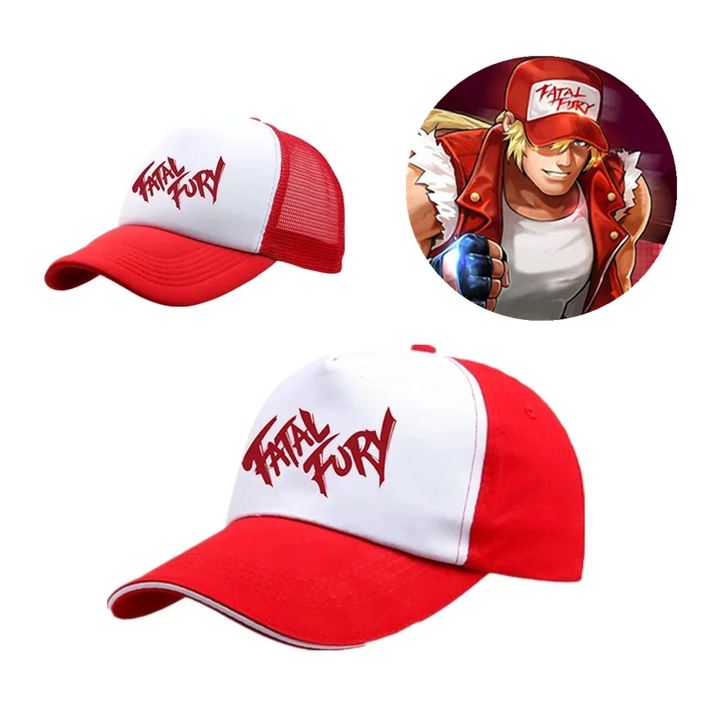 Street Game KOF Fatal Fury Terry Bogard Coser King of Fighters Baseball Cap Cosplay Sports Boxer Adjustable Hat Prop Gift