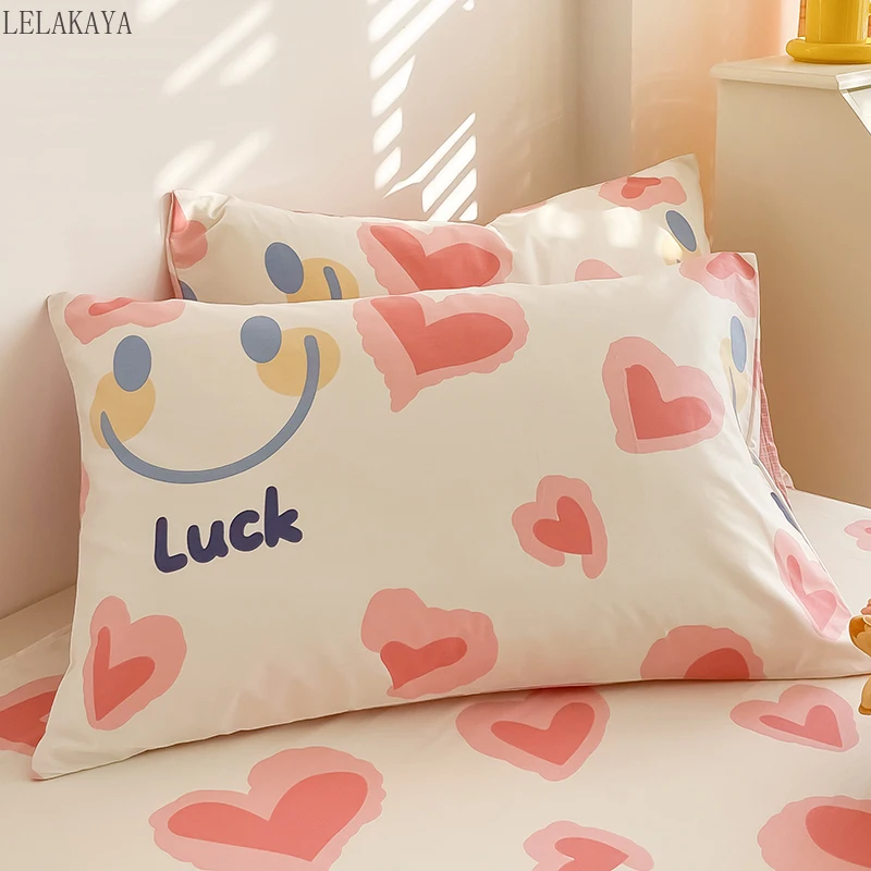 

Забавный мультяшный чехол для подушки, дышащий приятный для кожи Хлопковый чехол для подушки, 48x74 см, домашний декоративный чехол для подушки для девочки, 24 вида