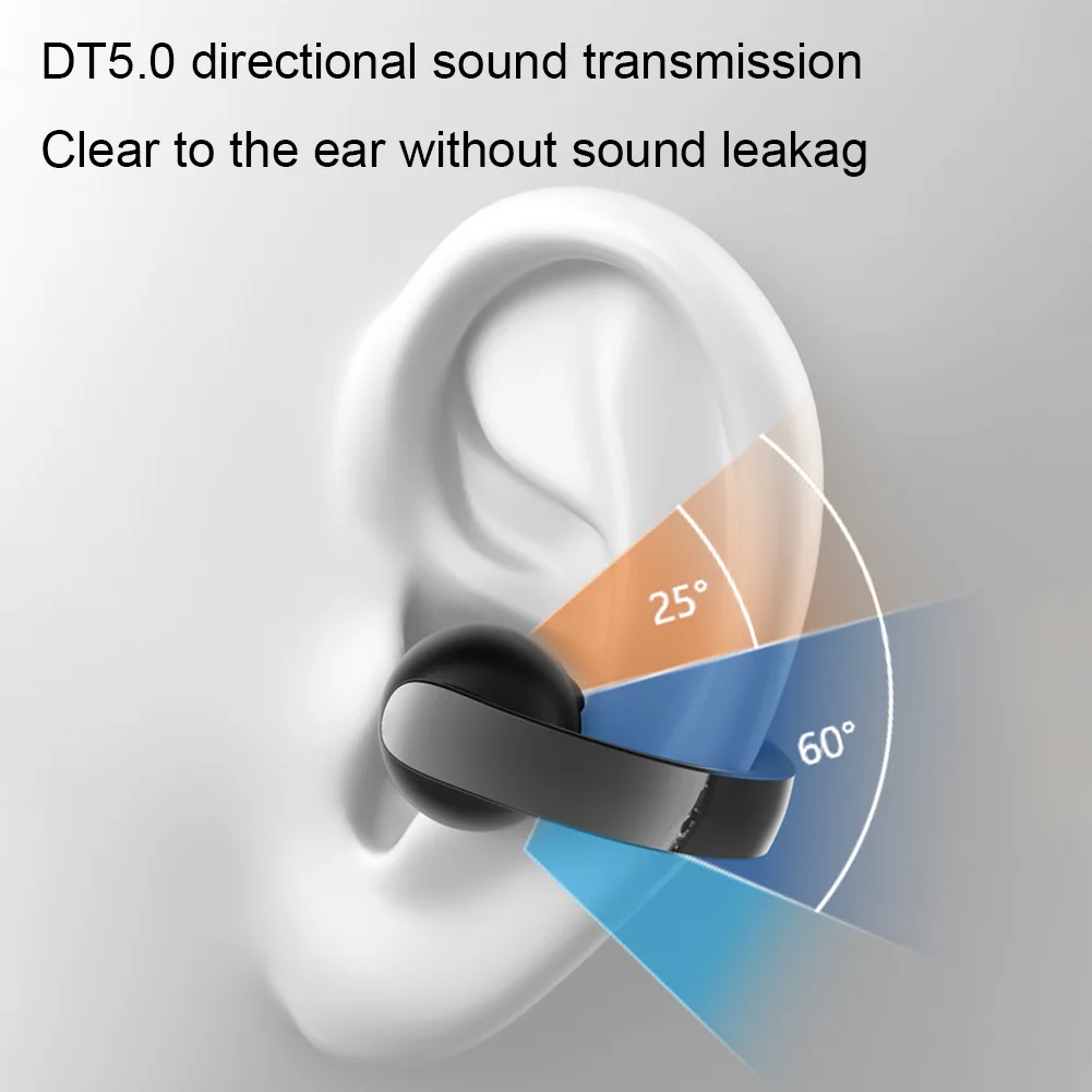 Wireless Noise-Canceling HiFi Stereo Ear Clip Earphones - Waterproof Bluetooth 5.4 Earbuds