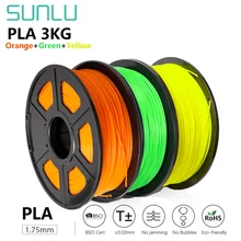 SUNLU PLA filamento 3 rolls1kg PLA 1.75mm PLA stampante 3D filamento confezionamento sottovuoto francia d'oltremare magazzini nave veloce