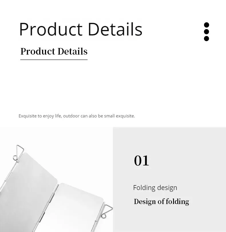 Description Picture 3 of itemOutdoor Gas Stove Windshield Thickened Folding Cassette Stove Windshield (8pcs)