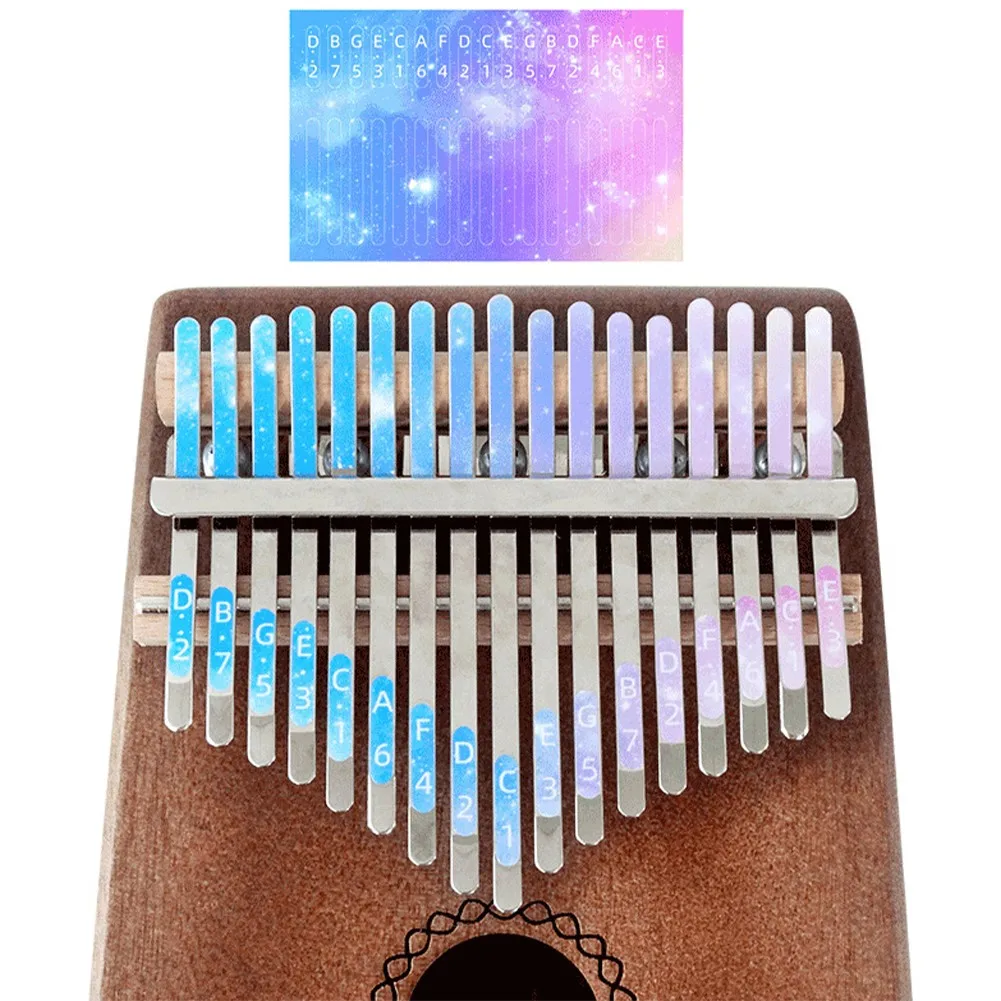 

17 Keys Kalimba Scale Thumb Piano Note Sticker Parts Accessories Learner Tools For Beginners Learner Musical Gifts 2021 New