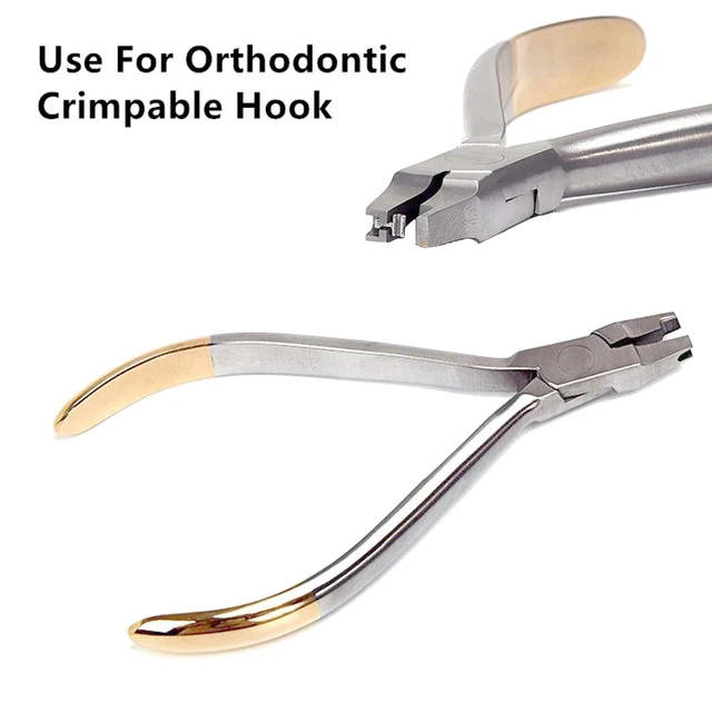Dental Orthodontic Pliers Crimpable Hook Placement Pliers Stainless Steel Free Hook Clamp Orthodontic Forceps Dentistry Instrume