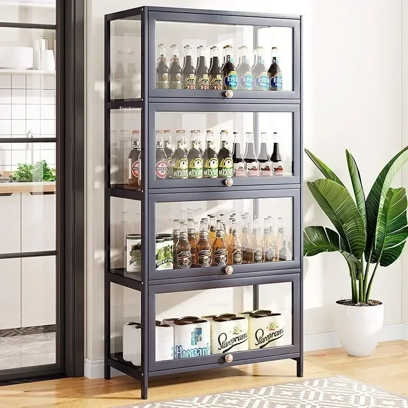 Nordic Acrylic Display Cabinets for Living Room Home Bar Wine Storage Rack Cabinet Simple High-end Showcase for Home Furniture