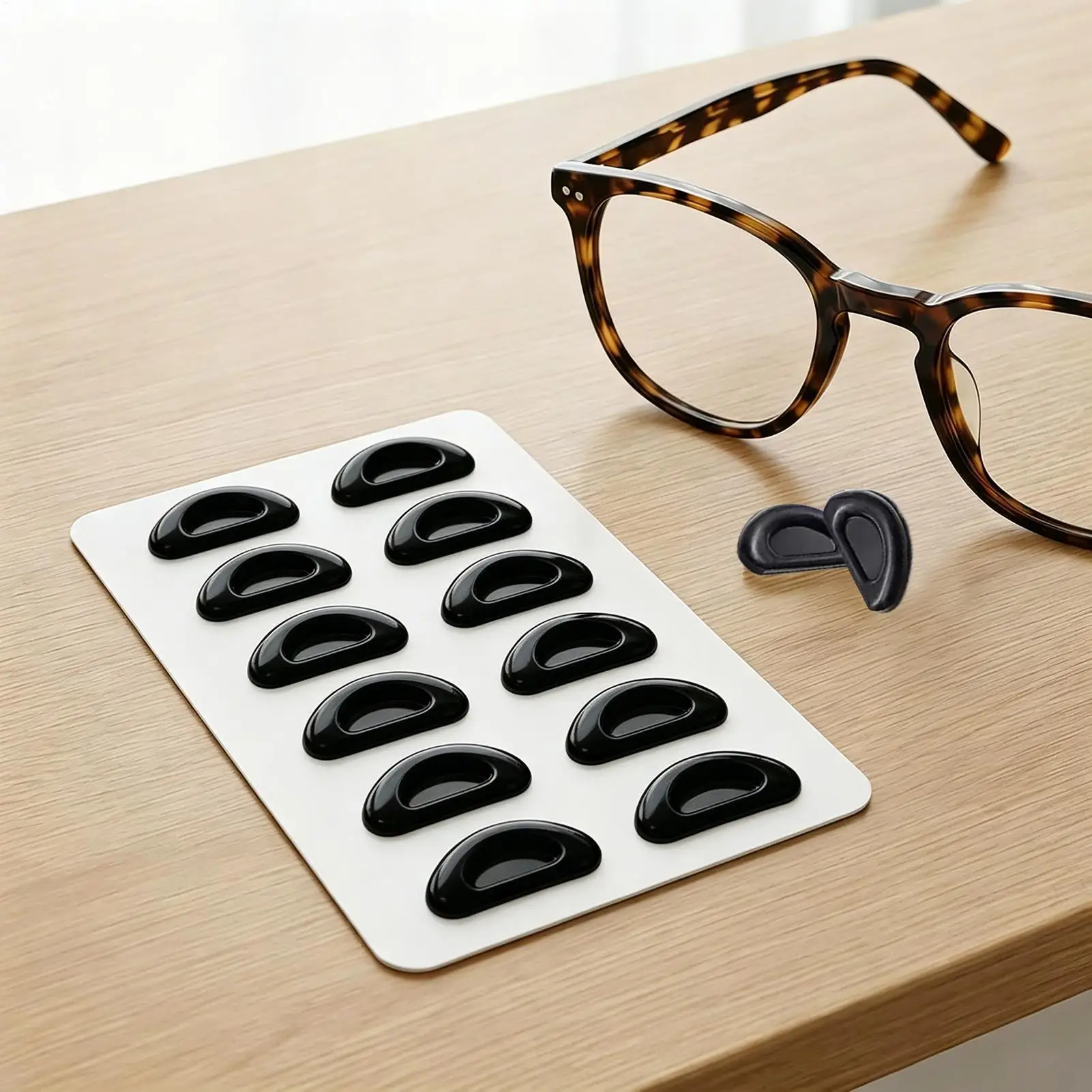 5쌍의 안경 코 패드 실리콘 코 지지대 안경 미끄럼 방지 코 패드 코 패드 삽입 및 내장용 투명 아이 패드