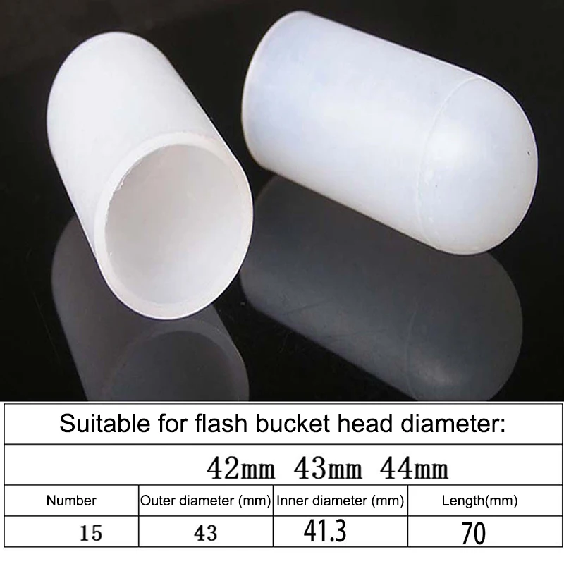 Silicone Elastic Flashlight Lampshade Set - 2 Pack, Fits 14-75MM Torches
