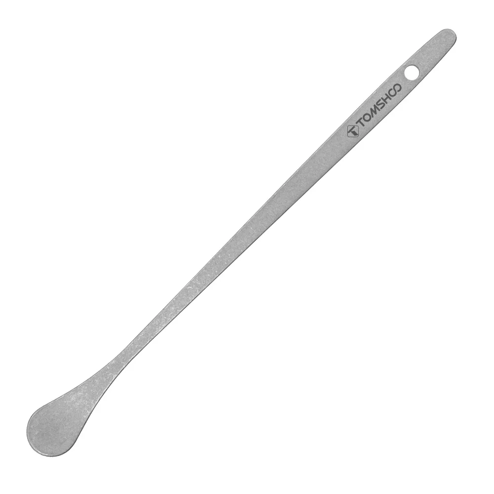 Tomshoo Titanium Coffee Tea Stirring Spoon Long Handle Ice Cream Dessert Spoons Eco-Friendly Tableware Outdoor Kitchen Supplies 2