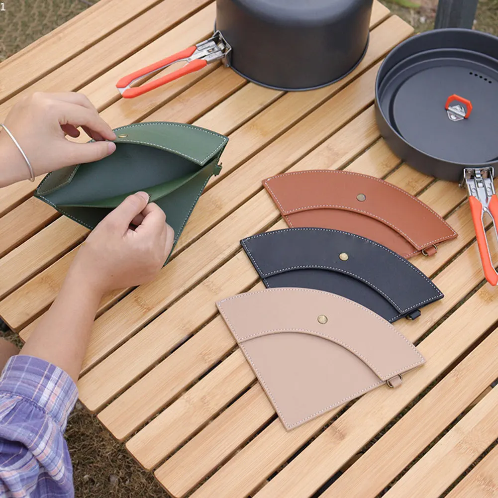 

PU Leather Coffee Filter Paper Storage Bag for Coffee Dripper Waterproof Coffee Filters Holder Pouch Outdoor Camping Supplies