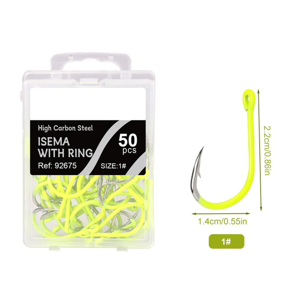 

Note Package Content Barbed Sea Fishinhook Durable Fluorescent Fishing Hooks Fluorescent Yellow High Carbon Steel