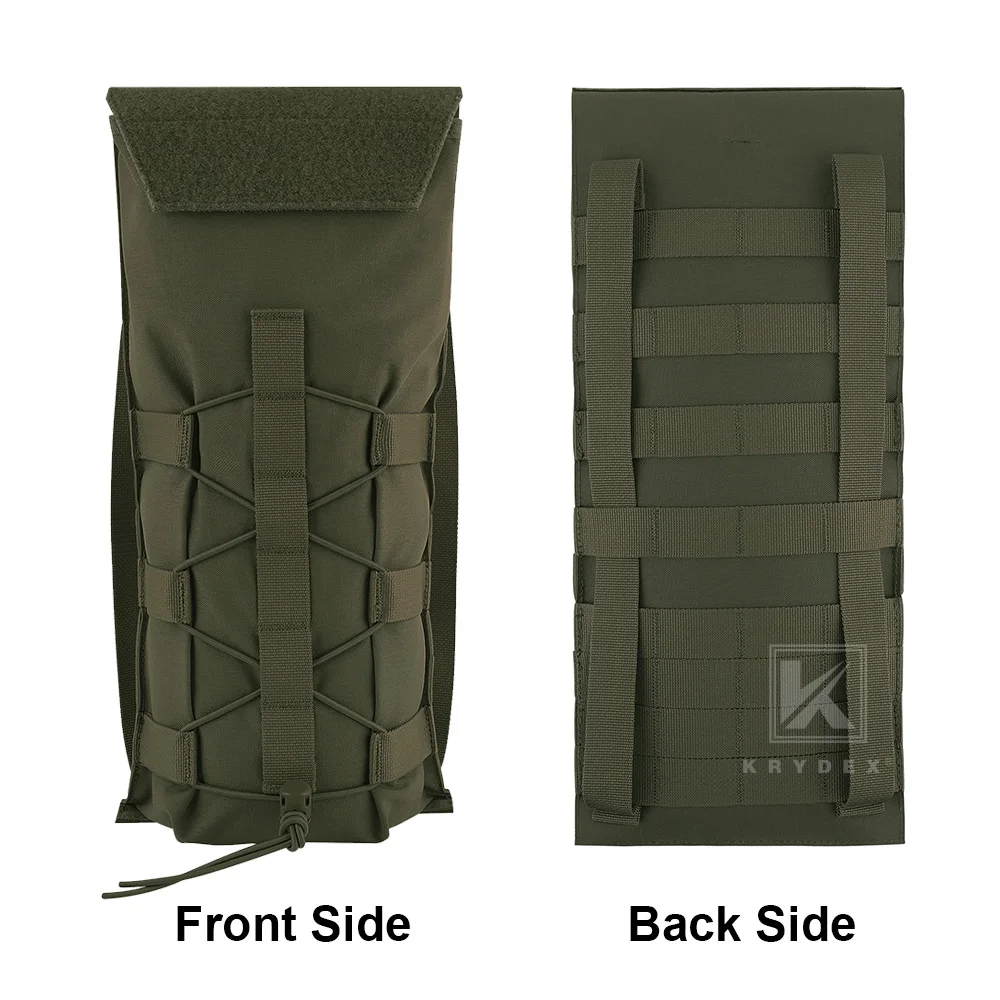 KRYDEX 500D Tactical 100 oz Hydration Pouch MOLLE Carrier Pack Bag Modular 3L Water Bladder Pouch Hunting Outdoor Accessories 6