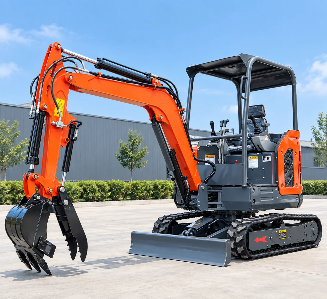Hydraulischer 2,5-Tonnen-Mini-Raupenbagger mit Kubota-Motor für Erdarbeiten, Robust, Kompakt, CE EPA Euro 5, Anpassbar