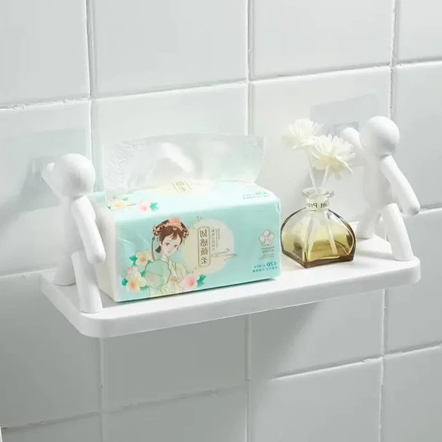 Self Adhesive Shower Shelf Easy, Non-invasive Installation White