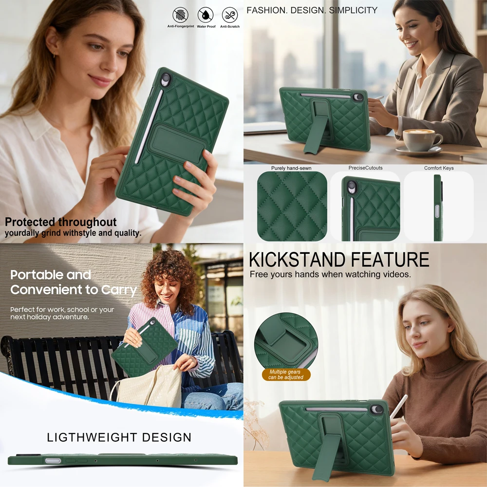 Luxury Leather Tablet Case with Kickstand and Stand Cover