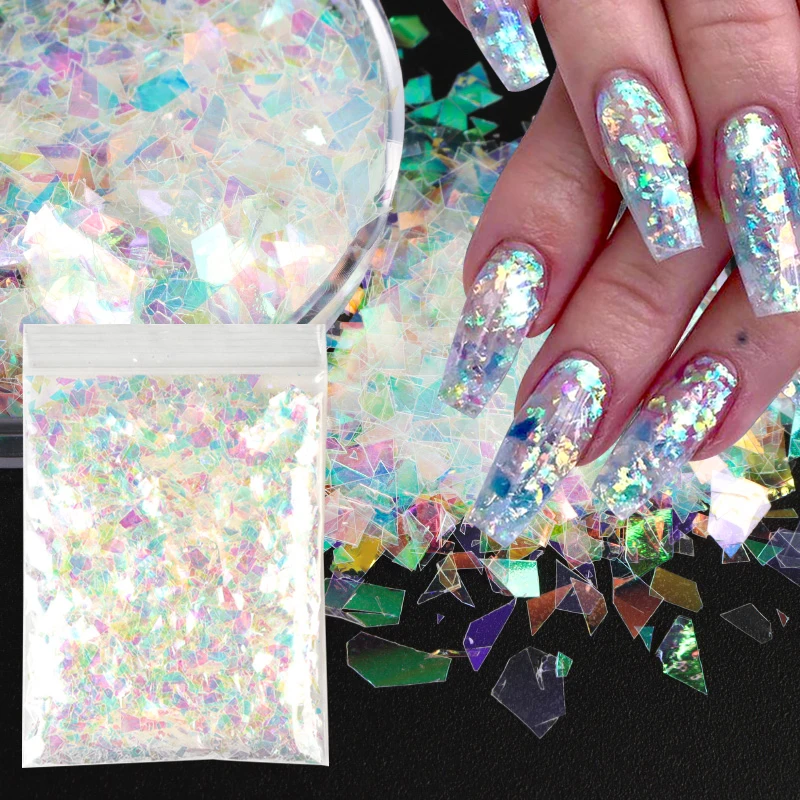 5bag/set Bulk Glitter Nail Art Glitter Hologram Powder Sparkly