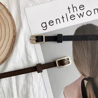 Fashion PU Leather Thin Belt For Women Waistband Ladies Dress Clothes Decorative Girdle Strap Female Metal Pin Buckle Jeans Belt - Image 5