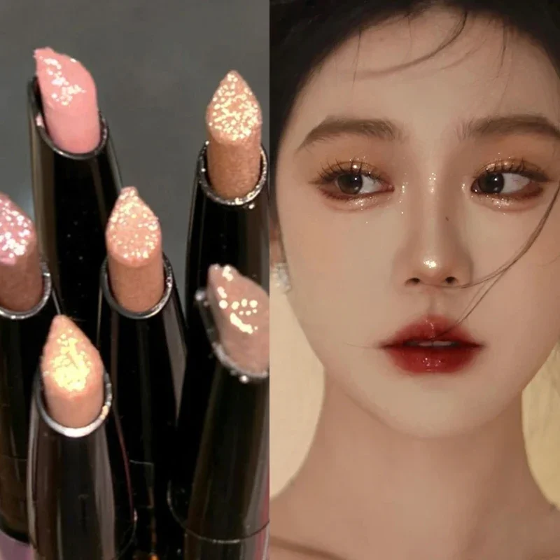 Glitter Diamond Eyeshadow Silkworm Pencil Highlighter Stick Waterproof Lasting Shimmer Pink Champagne Gold Eyes Makeup Cosmetics