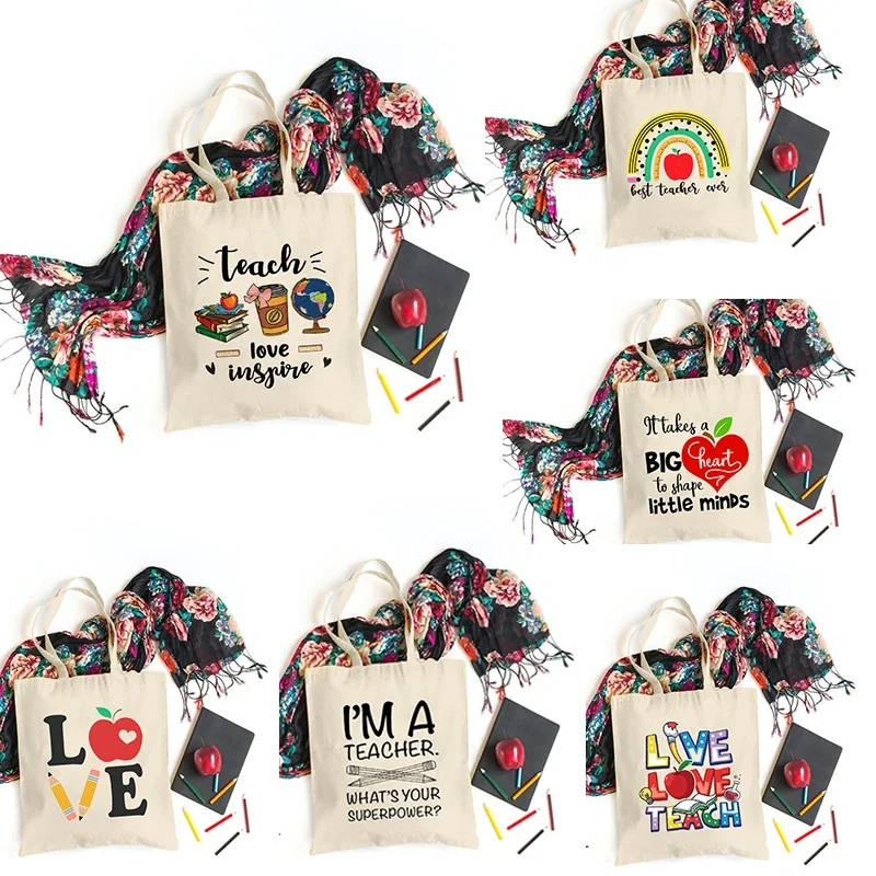 

Сумка-тоут для учеников, Женская хлопчатобумажная тканевая сумка на плечо, эко-сумка для учеников, многоразовая косметичка для школы