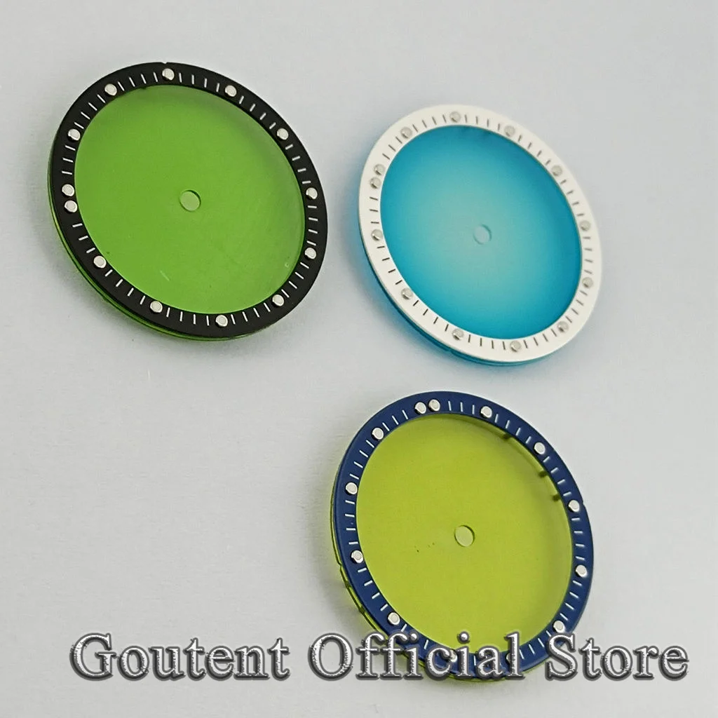 Goutent Elegant Black Blue White Perspective Dial with See-through Design for Automatic Movement Watches