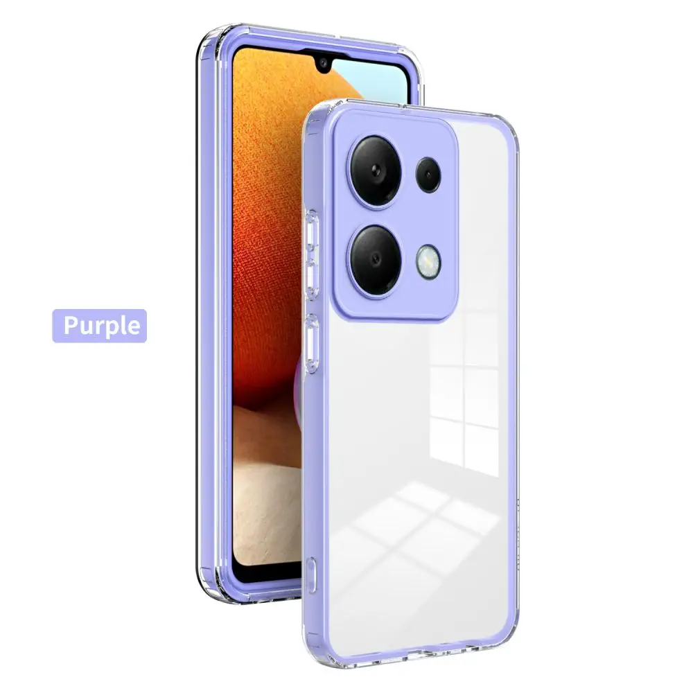 Enhanced Transparent Protective Back Cover - Hard PC+TPU 3-in-1 Design