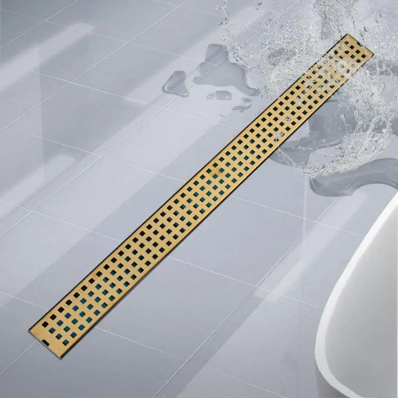 

Invisible Floor Drain Bathroom Drains Rectangle Type 304 Stainless Steel Linear Shower Floor Drain Srainer Bathtub Accessorues