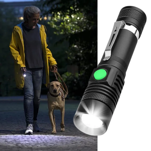 Lampe de poche à LED ultra lumineuse étanche avec 4 modes d'éclairage,  torche multifonctionnelle se