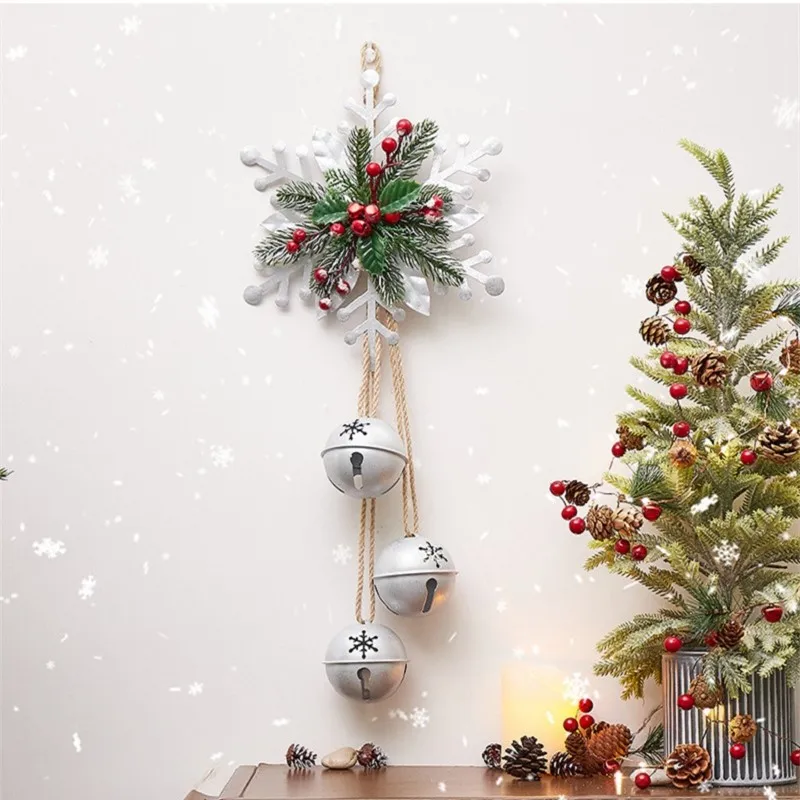 Large Christmas Bells Christmas Jingle Bell Wall Hanging Decoration Vintage  Rustic Christmas Silver Bells Door Hanger or Wreath Christmas Decoration
