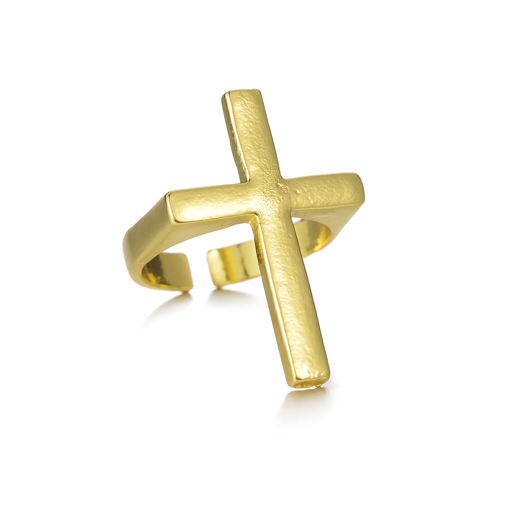 Men Vintage Goth Black Cross Open Rings Unisex Party Jewelry Boy Fashion Gothic Metal Color Finger Ring Anillo finger ring