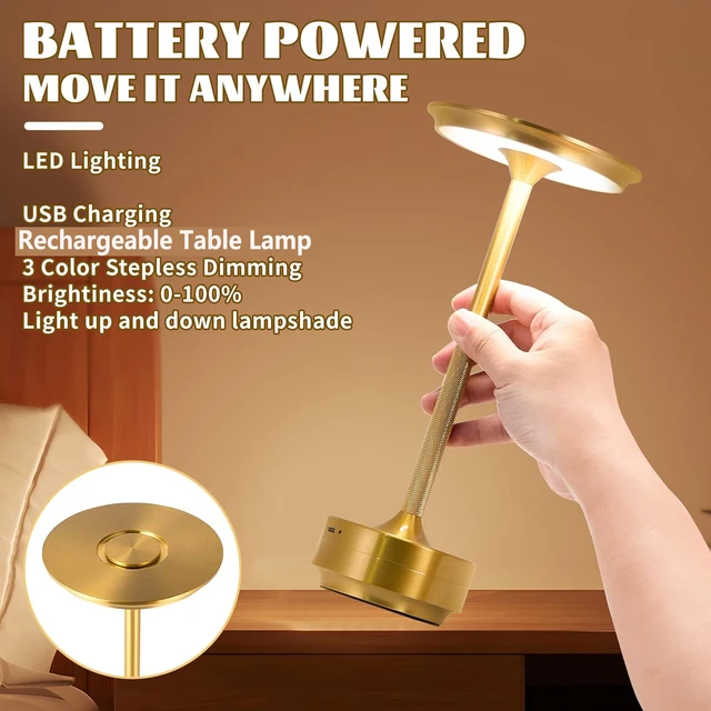 Rechargeable Table Lamp LED Touch Sensor Desktop 4