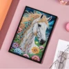 Diamond Art Painting Notebook Kits, DIY White Horse for Adults Diamond Dots Notebook, Journals for Creative Home office Gift 5