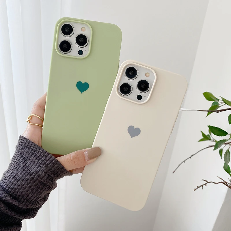 Luxury Love Silicone Soft Case For iPhone 14 13 12 11 Pro XS Max X
