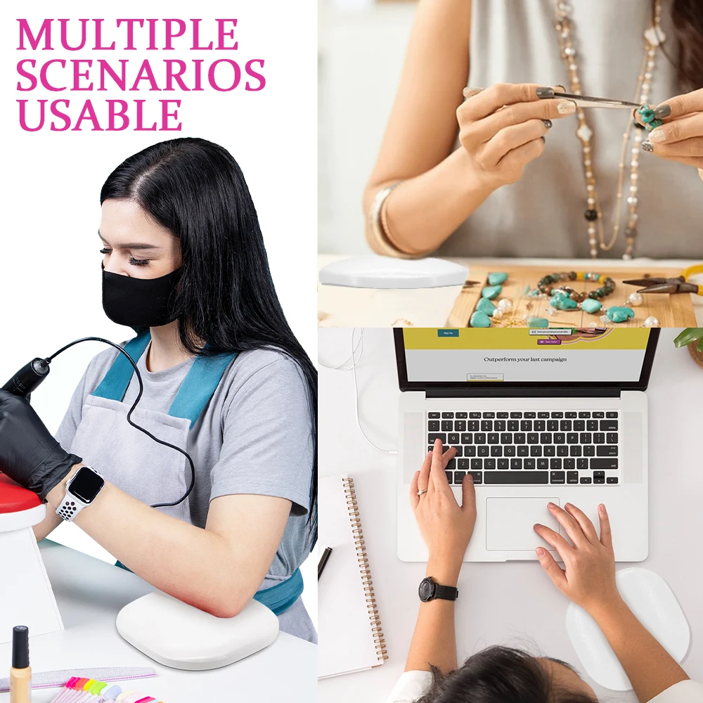 Nail Elbow Pillow Rest Non-Slip Hand Rest Pad Nail Arm Pillow Armrest Cushion for Manicure Elbow Rests Pad Art
