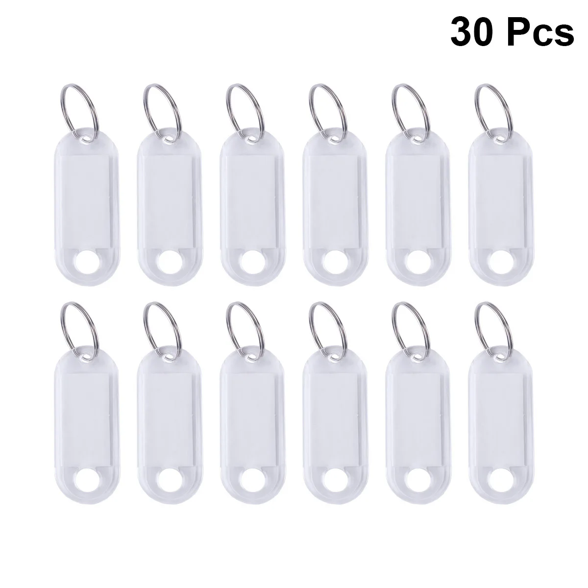 

30pcs Plastic Keychain ID Tags Name Label Language Number Mark Classification Tag Keyring Hotel Luggage ID Name Label Tags