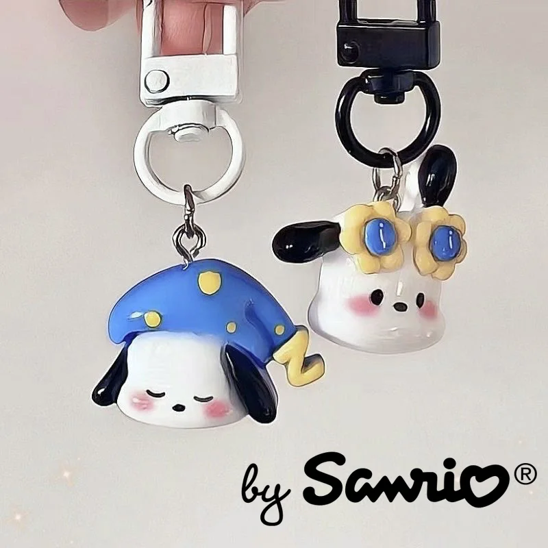 

Sanrio Pachacco Pendant Creative Cartoon Sleepy Sunglasses Personalized Kawaii Keychain School Bag Charm Pendant Keychain