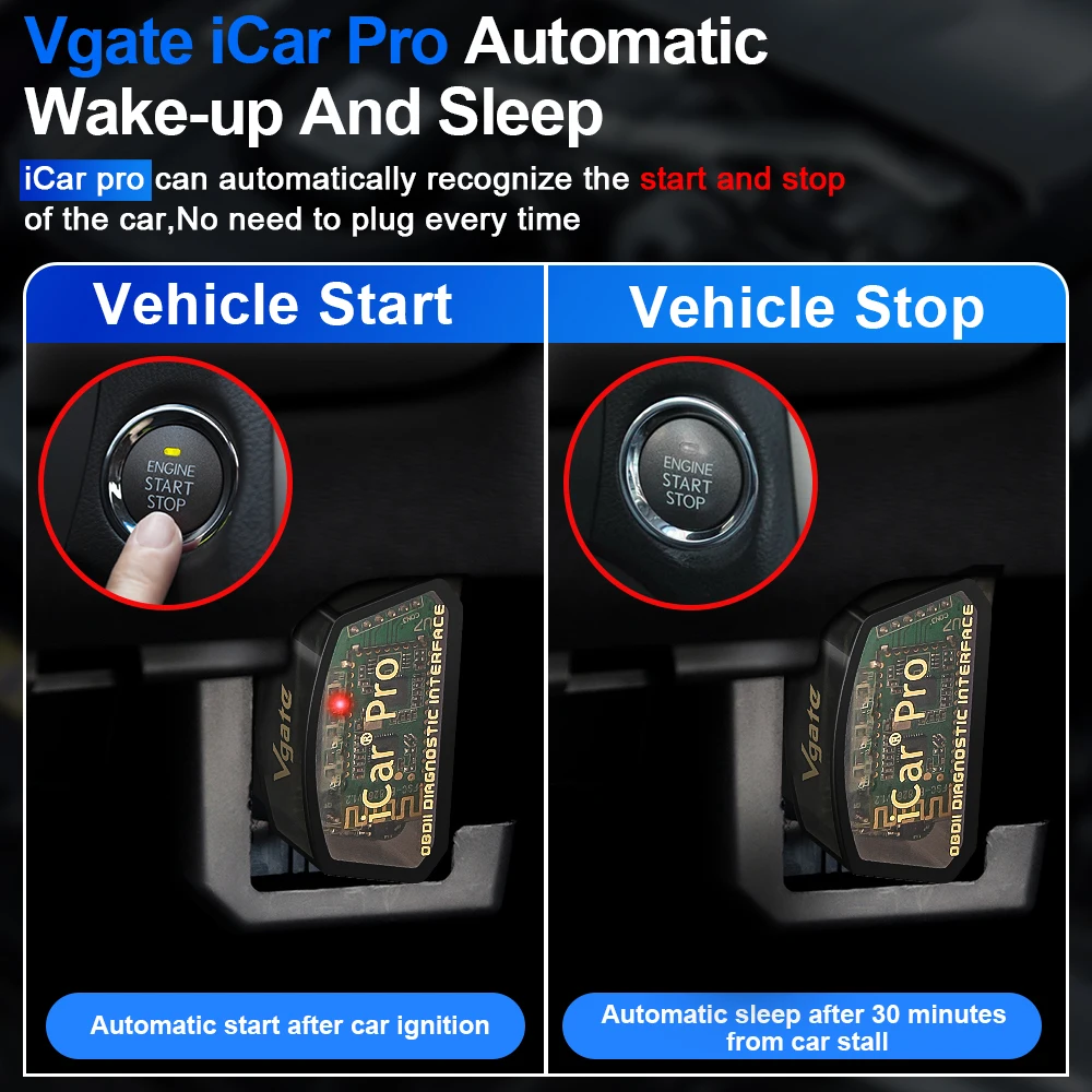 Vgate iCar Pro Bluetooth 4.0 OBD 2 ELM327 V2.3 iCar2 OBD2 Scanner ELM 327 odb2 For Android/IOS Car Diagnostic Auto Tool 3