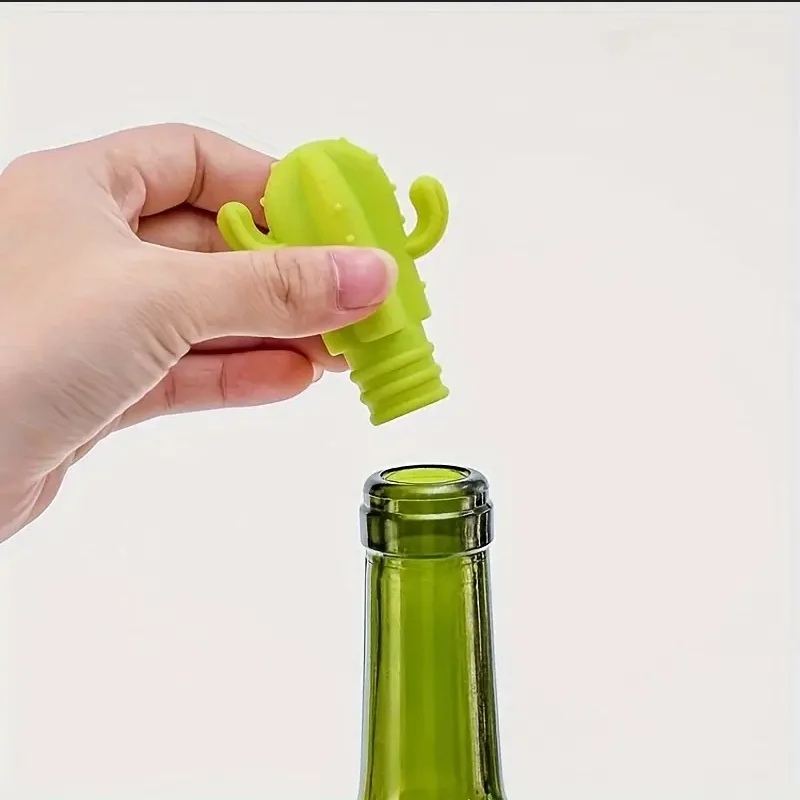 Unique Silicone Cactus-shaped Bottle Cap Preserving Freshness