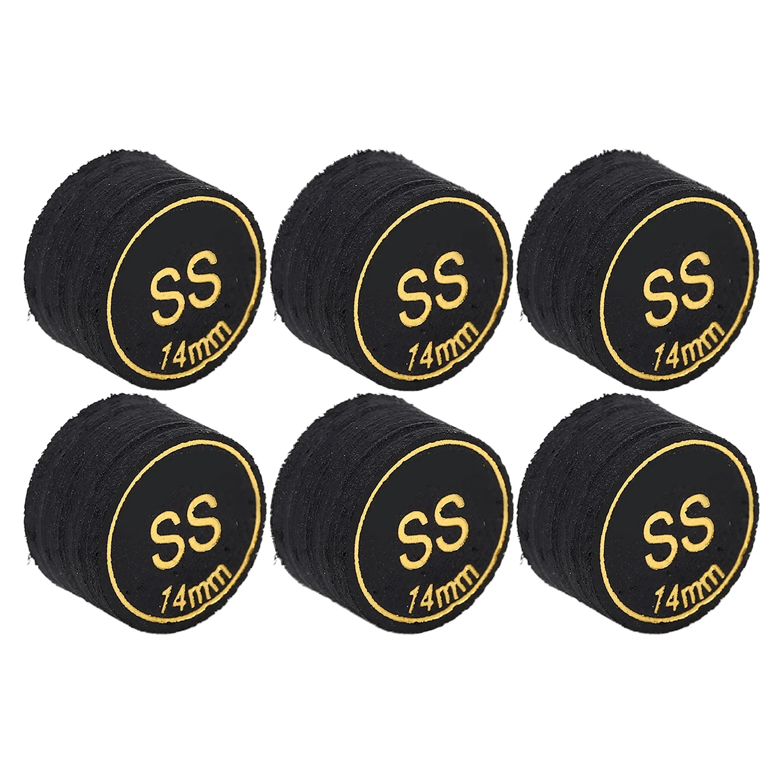 Billiard Tips 6Pcs 14MM Pool Tips Professional Multi Layers Billiard Pool Tips Replacement for Snooker