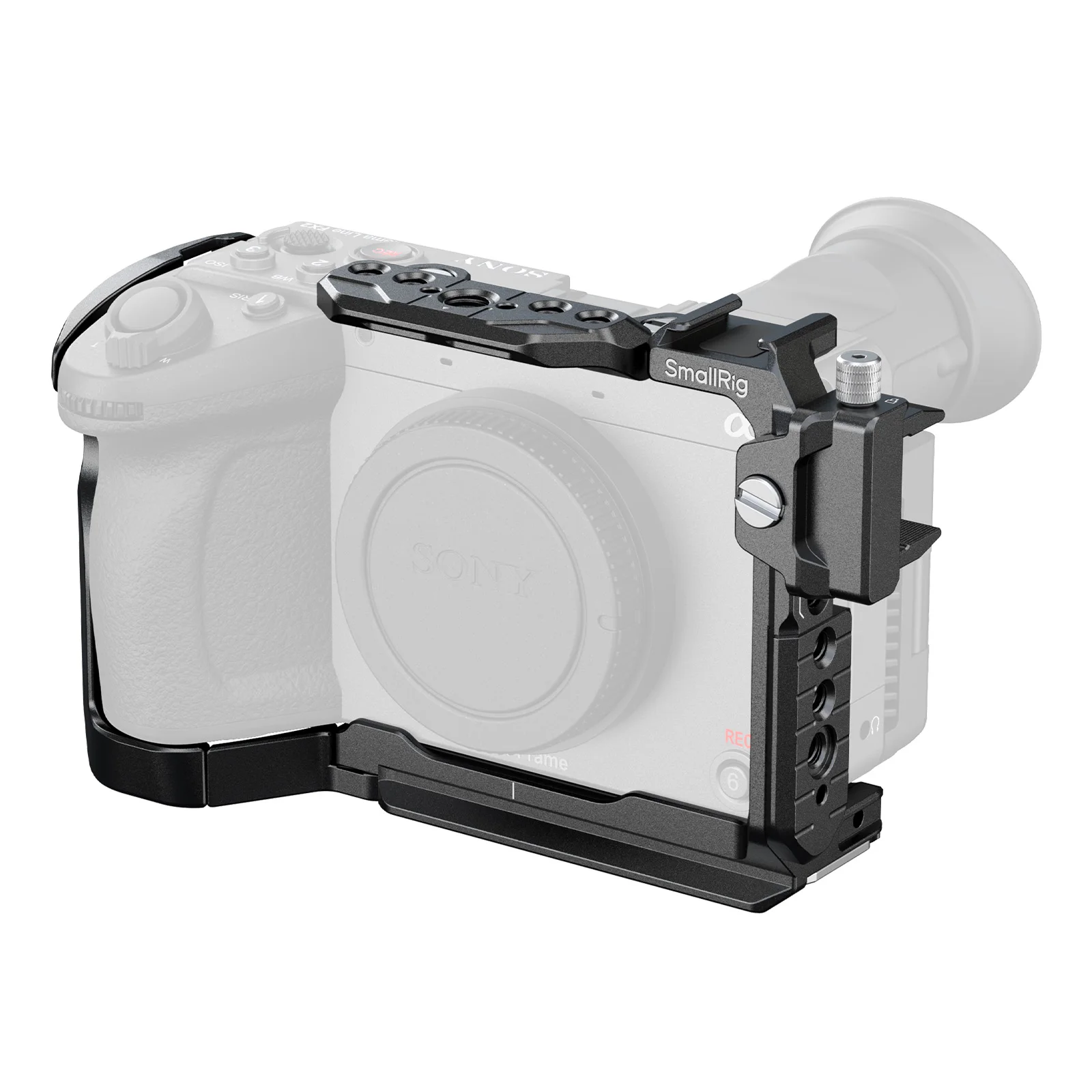 FX2 Cage for Sony FX2, Camera Cage Rig Kit With Top Plate Cable Clamp Cold Shoe