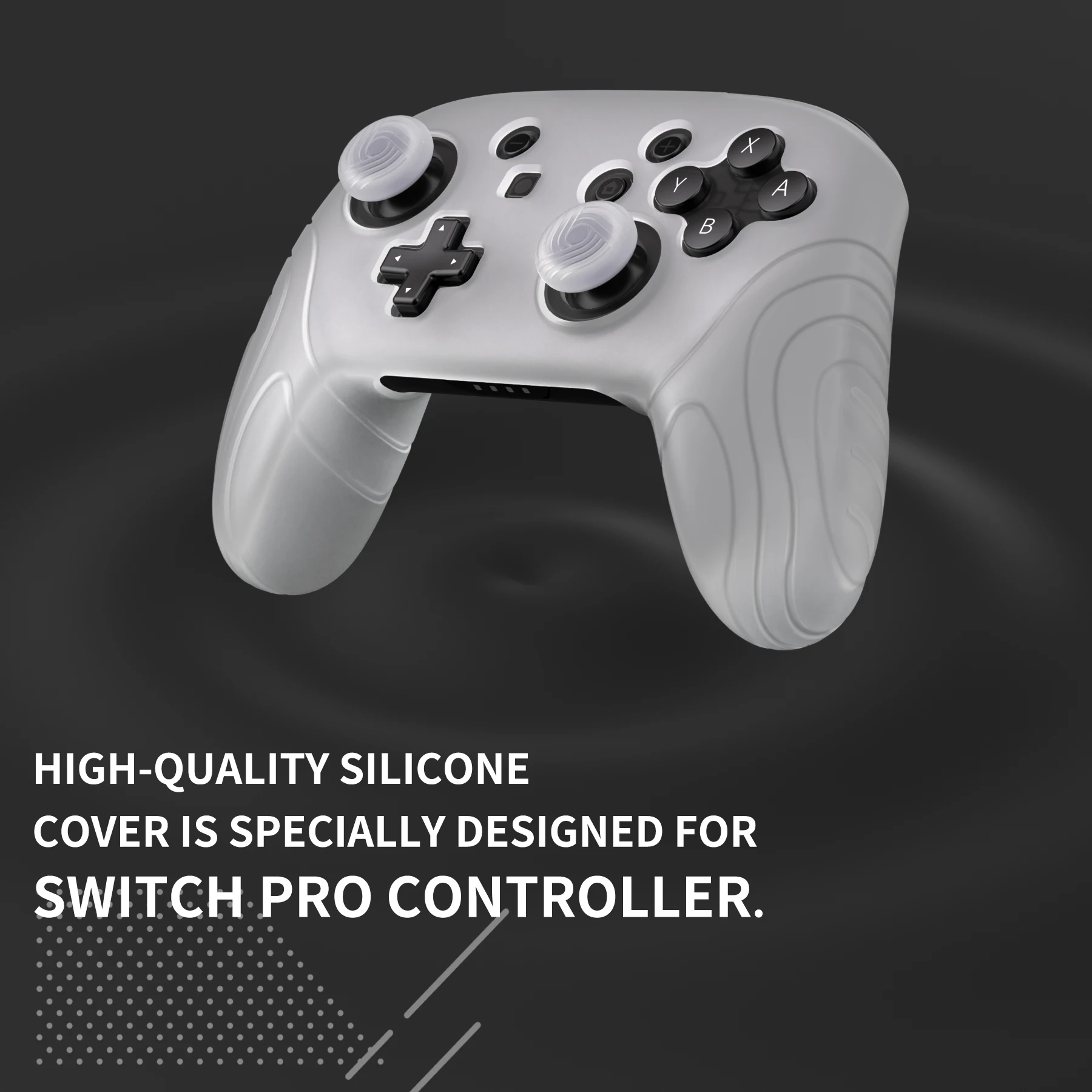 PlayVital Samurai Edition Ergonomic Silicone Skin Protective Case W/2 Thumb Grips for Nintendo Switch Pro Controller