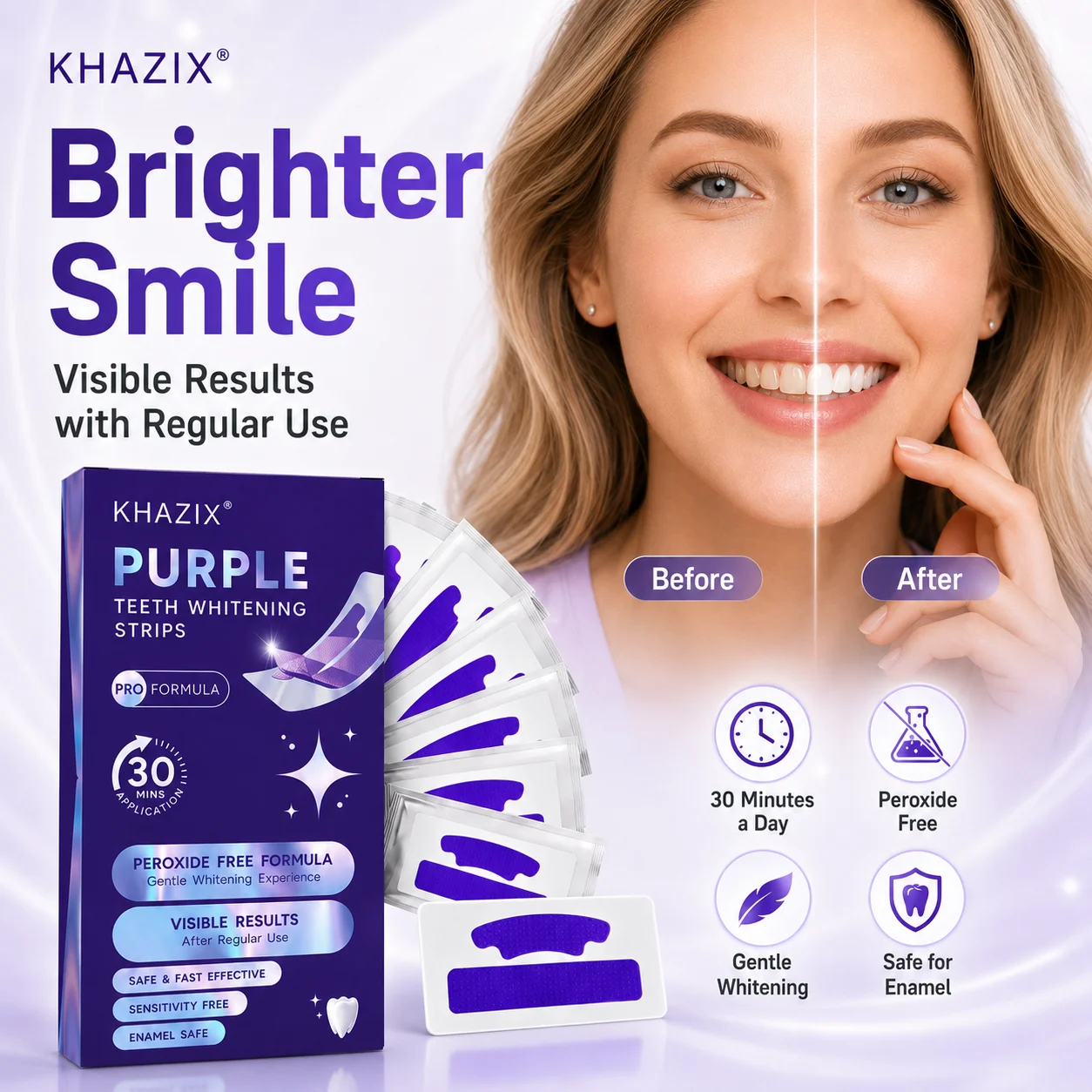 Kit di Strisce Sbiancanti per Denti - immagine 4