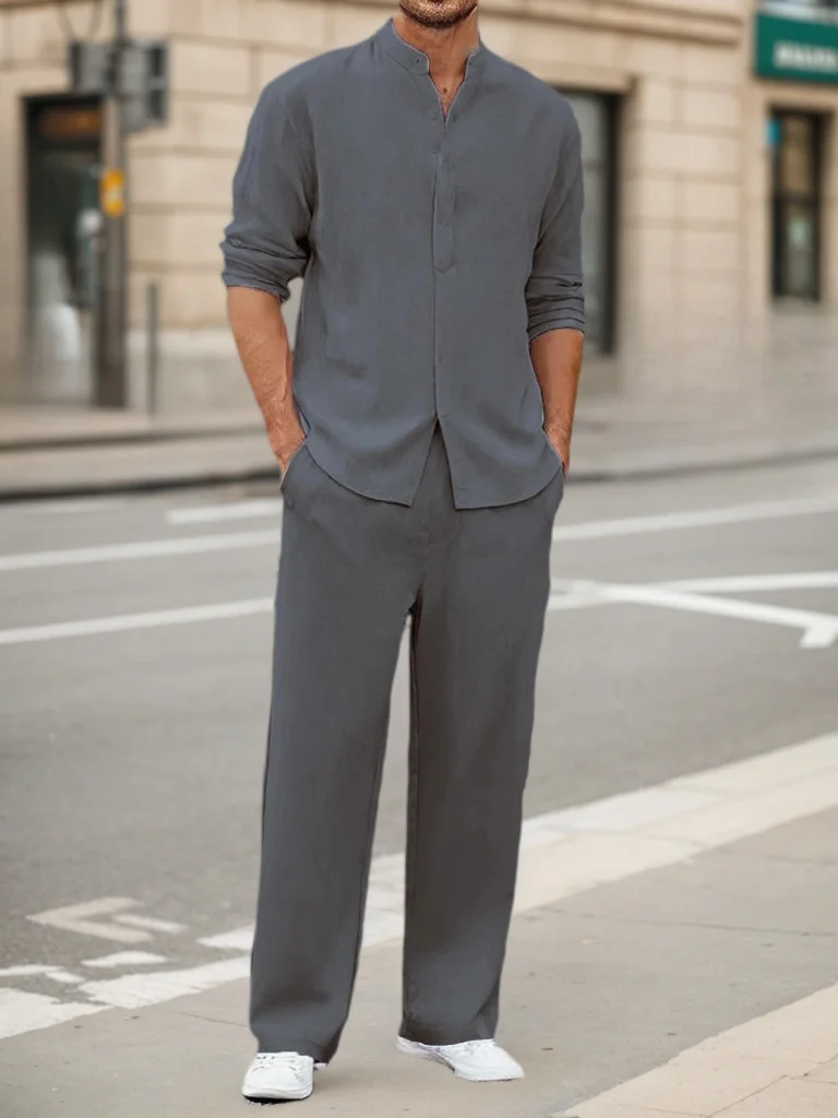 طقم رجالي خريفي قطعتين