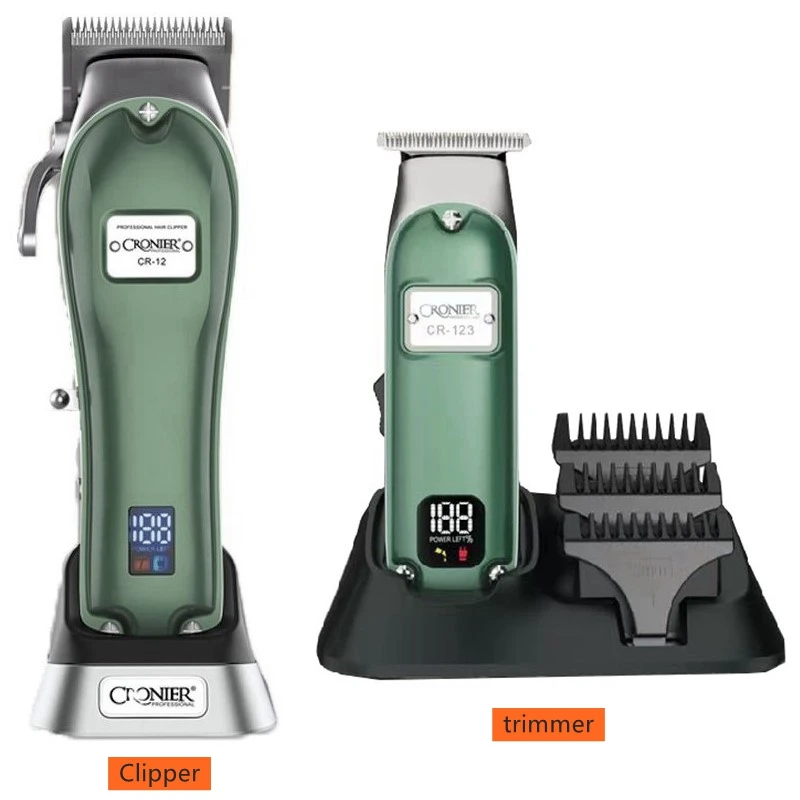 All-Metal Cordless Professional Hair Clipper Barber Hair Trimmer